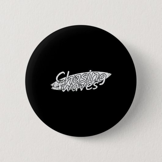 Wellenjagd Surfen Wassersport Button (Vorderseite)
