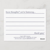 Wellenkarte Postkarte (Rückseite)