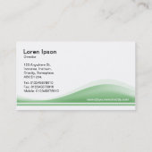 Wellenkontur - verblasste Farbe Visitenkarte (Rückseite)