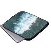 Wellenlinie Laptopschutzhülle (Vorne Knopf)