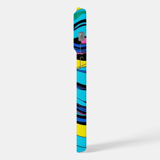 Wellenlinien iPhone Hülle (Linke Seite)