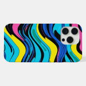 Wellenlinien iPhone Hülle (Rückseite (Horizontal))