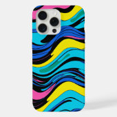 Wellenlinien iPhone Hülle (Rückseite)