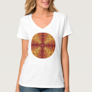 Wellenlinienkreuz-Overlay T-Shirt