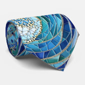 Wellenmeer-Mosaikkunst Krawatte (Gerollt)
