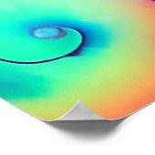 Wellenmusik, der 80er stilisierte Surreallandschaf Poster (Ecke)