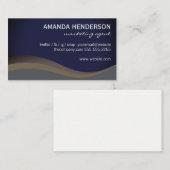 Wellenmuster / Blau Visitenkarte (Vorne/Hinten)