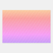 Wellenmuster in drei Farben Geschenkpapier Set (Vorderseite 2)
