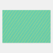 Wellenmuster in drei Farben Geschenkpapier Set (Vorderseite)