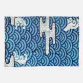 Wellenmuster, japanisches Design Geschirrtuch (Horizontal)