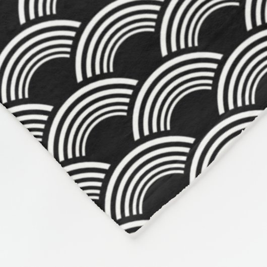 Wellenmuster Seigaiha Fleecedecke (Ecke)
