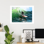 Wellenposter ab 14.95 Uhr surfen Poster (Heimbüro)