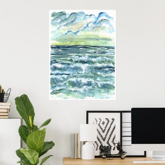 Wellenposter Poster (Heimbüro)