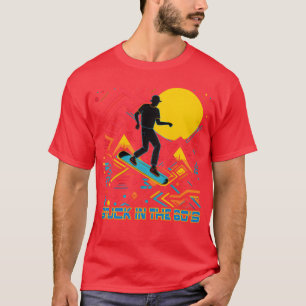 Wellenreiten auf den Klangwellen im Stil der 80er T-Shirt