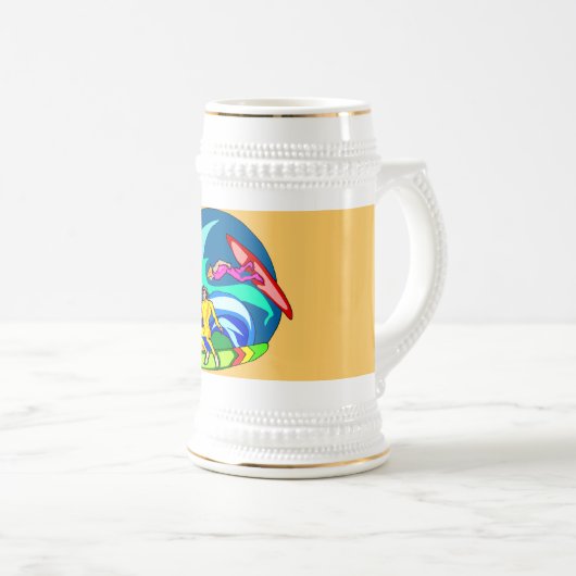 Wellenreiten - bierglas (VorderseiteRechts)