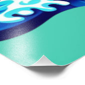 Wellenreiten Fotodruck (Ecke)