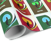 Wellenreiten Geschenkpapier (Rolleneckpunkt)