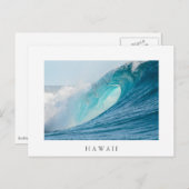 Wellenreiten, Hawaii, weiße Postkarte (Vorne/Hinten)