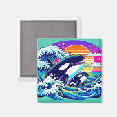 Wellenreiten Magnet (Vorderseite/Rückseite)