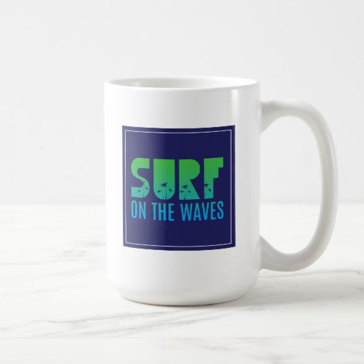 Wellenreiten Poster Kaffeetasse (Rechts)