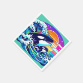 Wellenreiten Serviette (Ecke)
