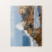 Wellenschlag in Felsen in der Nähe von Monterey Ba Puzzle (Vertikal)