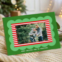 Wellenschlag-Rahmen-Weihnachtskarte und Briefvorla