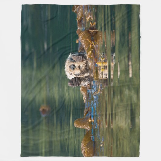 Wellenseeotter Fleecedecke (Vorderseite)
