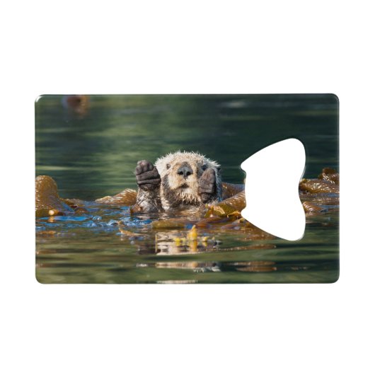 Wellenseeotter Geldbeutel Flaschenöffner (Rückseite Horizontal)