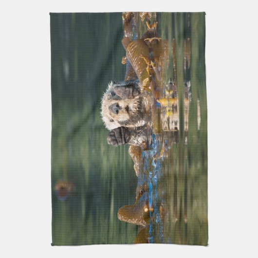 Wellenseeotter Geschirrtuch (Vertikal)