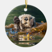Wellenseeotter Keramik Ornament (Vorne)