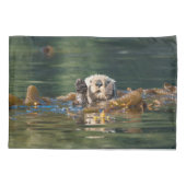 Wellenseeotter Kissenbezug (Rückseite-Links)