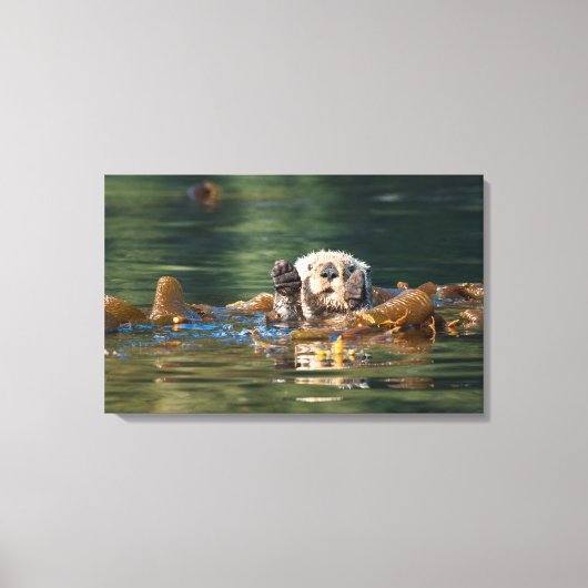 Wellenseeotter Leinwanddruck (Vorderseite)