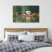 Wellenseeotter Leinwanddruck (Insitu (Schlafzimmer))