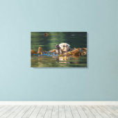 Wellenseeotter Leinwanddruck (Insitu (Holzboden))