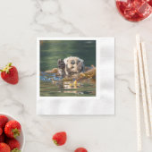 Wellenseeotter Serviette (Beispiel)
