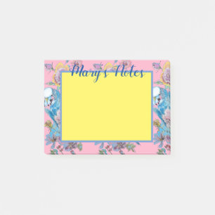 Wellensittich-Aquarell-Kunst Frauenname Post-it-No Post-it Klebezettel