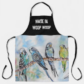 Wellensittich Budgerigar Vogel Hergestellt In Woop Schürze (Vorderseite)