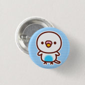 Wellensittich / Himmelblauer rezessiver Schecke Button (Vorne & Hinten)