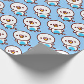 Wellensittich / Himmelblauer rezessiver Schecke Geschenkpapier (Ecke)