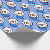 Wellensittich / Normal kobaltblauer Hahn Geschenkpapier (Ecke)