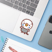 Wellensittich / Normale graue Weibchen Aufkleber (Laptop mit iPhone)