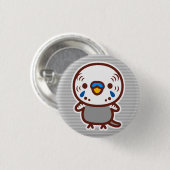 Wellensittich / Normaler grauer Männchen Button (Vorne & Hinten)