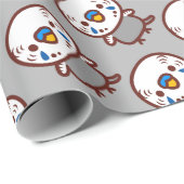 Wellensittich / normalgrauer Männchen Geschenkpapier (Rolleneckpunkt)