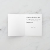 Wellensittich-Paar Individuelles Valentinstag oder Karte (Innenseite)