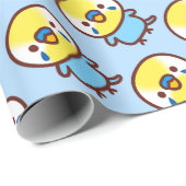 Wellensittich / Pastell-Regenbogen männlich Geschenkpapier (Rolleneckpunkt)