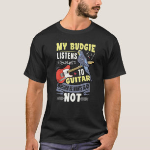 Wellensittich spielt Gitarre Papagei Sittich Welle T-Shirt