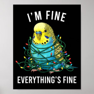 Wellensittich-Vogel-Weihnachten Mir geht's gut All Poster