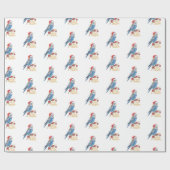 Wellensittich-Weihnachtspapier Geschenkpapier (Flach)