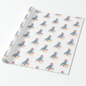 Wellensittich-Weihnachtspapier Geschenkpapier (Ungerollt)